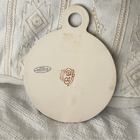 Boleslawaic Polish Pottery Swirl Ceramic Cheese / Cutting Board - Picture 3 of 7